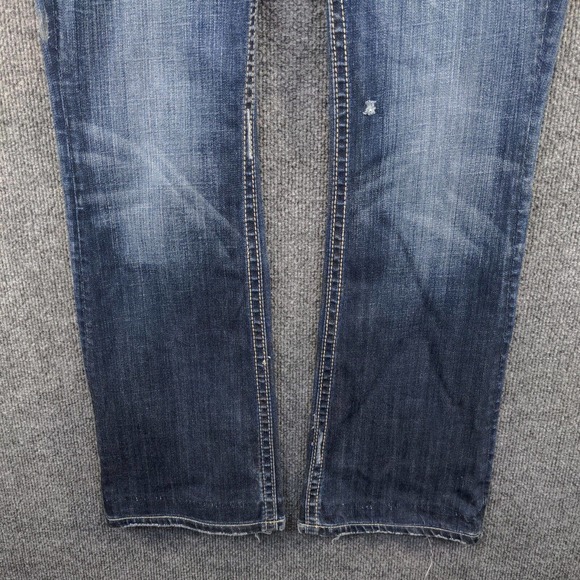 MEK Denim Men's Jeans Blue 27x34 Oaxaca Easy Dark Wash Denim Distressed Pockets - Picture 7 of 15